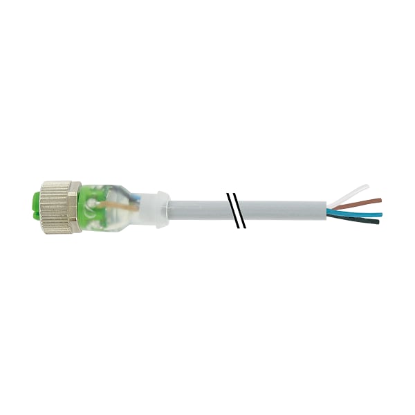 Murr Elektronik M12 FEMALE 0° LED, PVC 4X0.34 GRAY, UL/CSA 5m 7000 ...